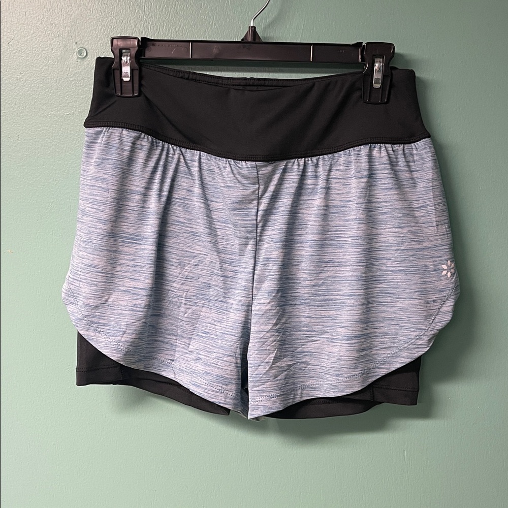 NINE WEST ACTIVE WEAR OCEAN BLUE  RUNNING SHORTS WITH BLACK LINER SIZE M #63619